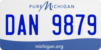 MI license plate DAN9879