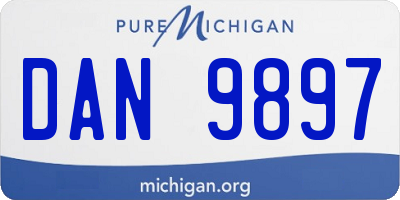 MI license plate DAN9897