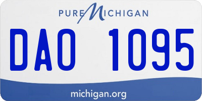 MI license plate DAO1095