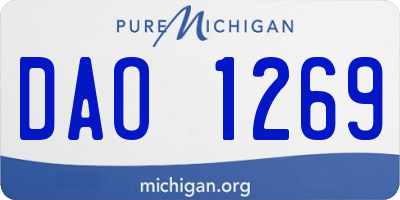 MI license plate DAO1269