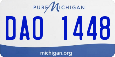 MI license plate DAO1448