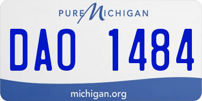 MI license plate DAO1484