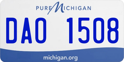 MI license plate DAO1508