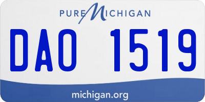 MI license plate DAO1519