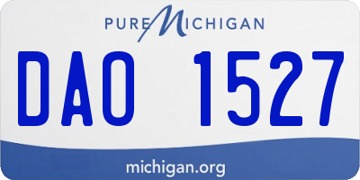MI license plate DAO1527