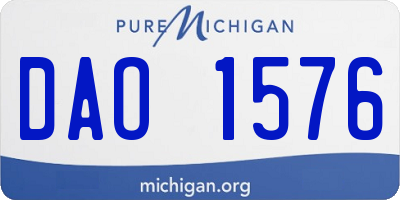 MI license plate DAO1576