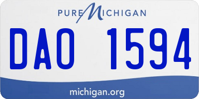 MI license plate DAO1594