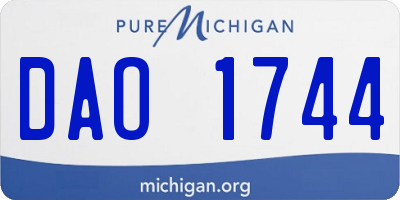 MI license plate DAO1744