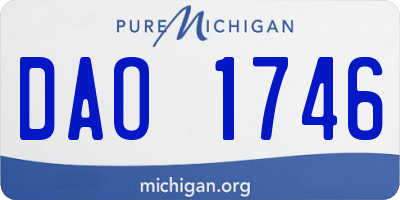 MI license plate DAO1746