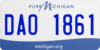 MI license plate DAO1861