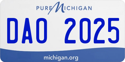 MI license plate DAO2025