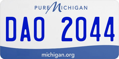 MI license plate DAO2044