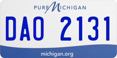 MI license plate DAO2131