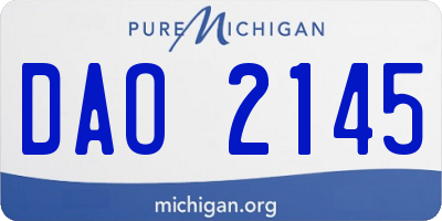 MI license plate DAO2145