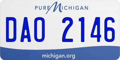 MI license plate DAO2146