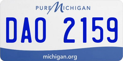 MI license plate DAO2159