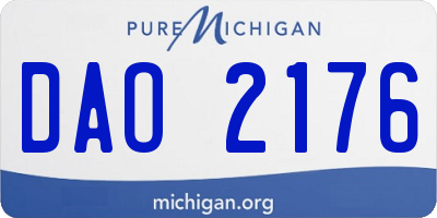 MI license plate DAO2176