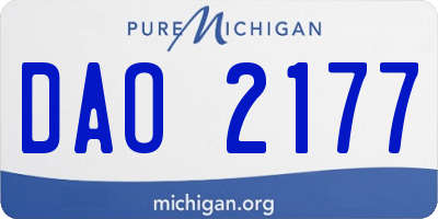 MI license plate DAO2177