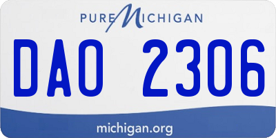 MI license plate DAO2306