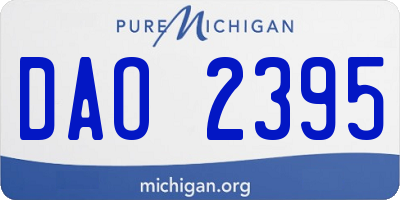 MI license plate DAO2395