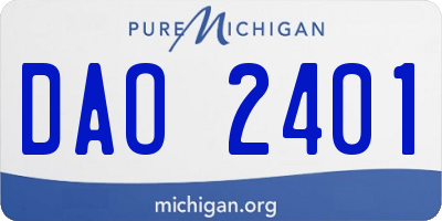 MI license plate DAO2401