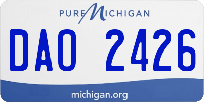 MI license plate DAO2426