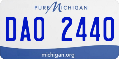 MI license plate DAO2440