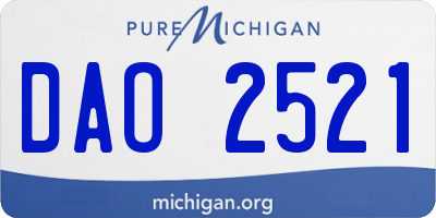 MI license plate DAO2521
