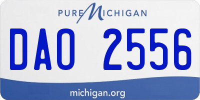 MI license plate DAO2556