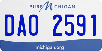MI license plate DAO2591