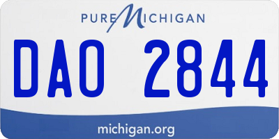 MI license plate DAO2844