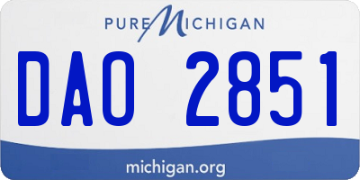 MI license plate DAO2851