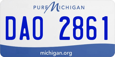 MI license plate DAO2861