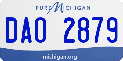 MI license plate DAO2879