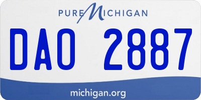 MI license plate DAO2887