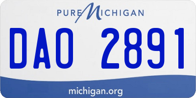 MI license plate DAO2891