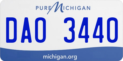 MI license plate DAO3440
