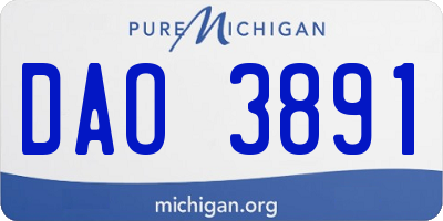 MI license plate DAO3891