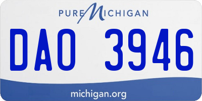 MI license plate DAO3946