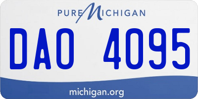 MI license plate DAO4095
