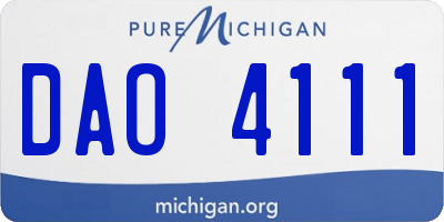 MI license plate DAO4111
