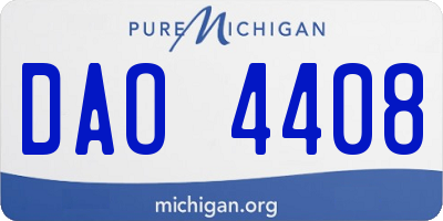 MI license plate DAO4408