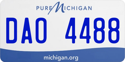 MI license plate DAO4488