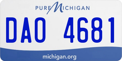 MI license plate DAO4681
