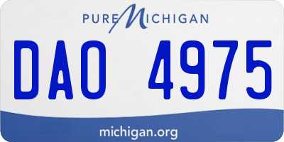 MI license plate DAO4975