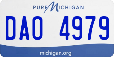 MI license plate DAO4979