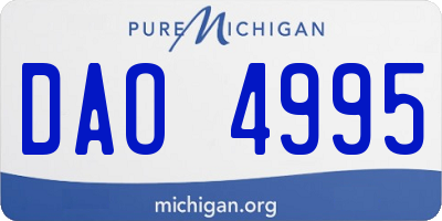 MI license plate DAO4995