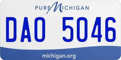 MI license plate DAO5046
