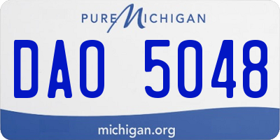 MI license plate DAO5048