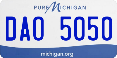 MI license plate DAO5050